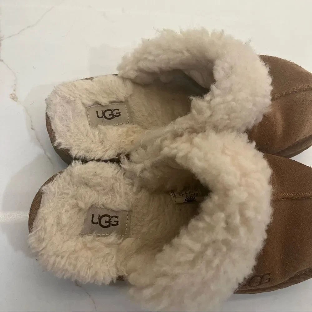 UGG Brown Slippers with Cream Shearling